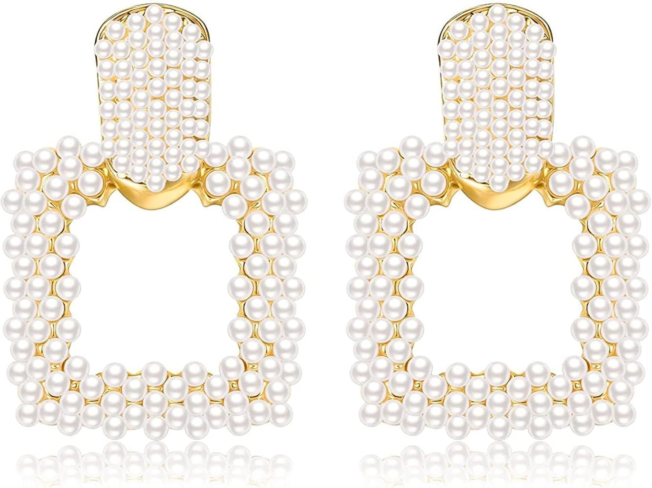 Pendant Earrings Silver Dangle Earrings Women's Rhinestone Earrings Lightweight Ear Studs Crystal Bo | Amazon (US)