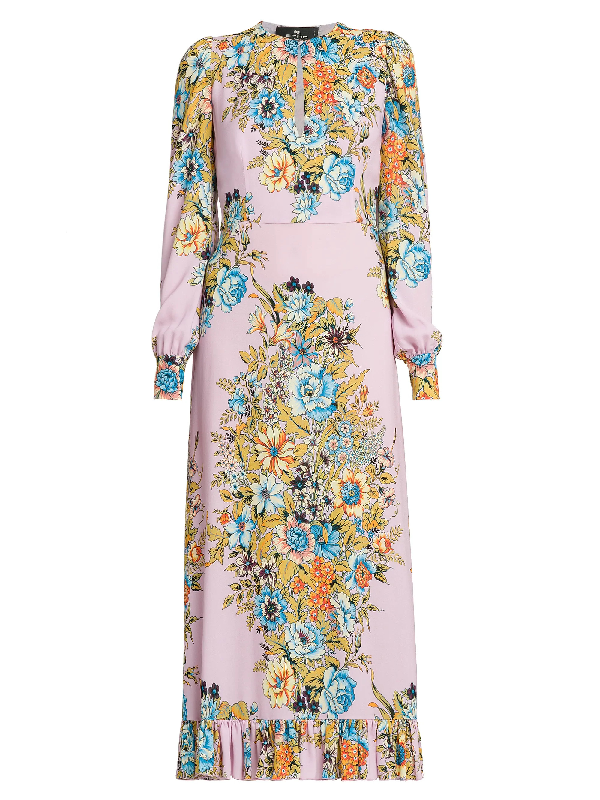 Floral Cut-Out Midi-Dress | Saks Fifth Avenue