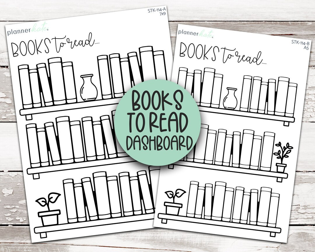 STK-114 BOOKS to READ Dashboard Sticker - Etsy | Etsy (US)
