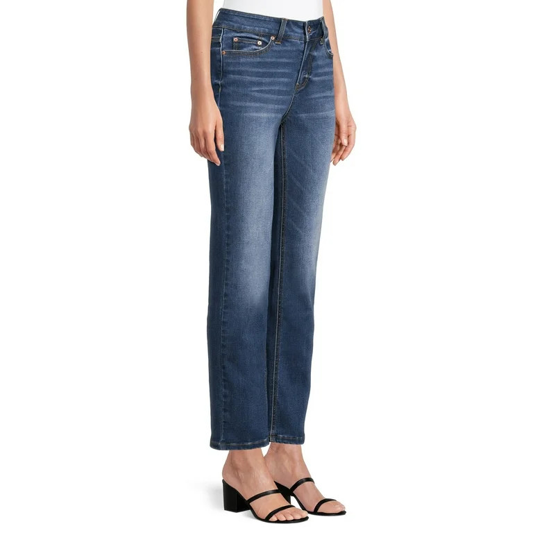 Time and Tru Women’s Mid Rise Straight Jean | Walmart (US)