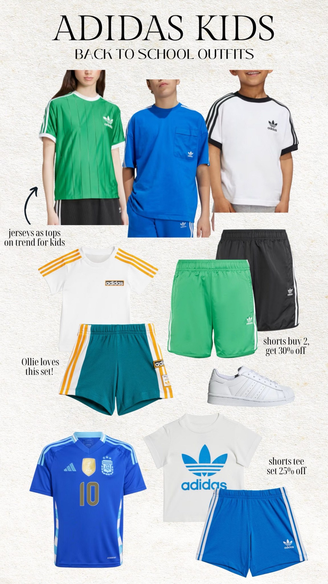 Back to school outfits for kids from Adidas!  We are a huge Adidas family and I love that I can find cute outfits for the whole family 😍 they’re having a great sale - buy 2, get 30% off a lot of things and other markdowns too!

School clothes, kids adidas, back to school clothes, toddler clothes, little boy clothes, boy school clothes, boys athletic clothes, girls athletic clothes, jersey, Messi jersey, adidas set, Christine Andrew 
@adidas #CreatedWithAdidas #AdidasPartner 

#LTKBacktoSchool #LTKFindsUnder100 #LTKKids