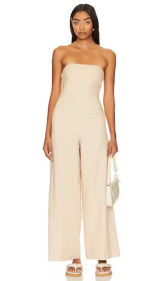 Nina Linen Jumpsuit in Natural | Revolve Clothing (Global)