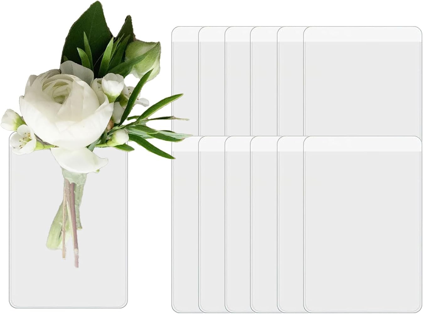Pocket Boutonniere Plastic Sleeve for Suit Jacket Pocket - No Lapel Pin Required, Square Boutonni... | Amazon (US)