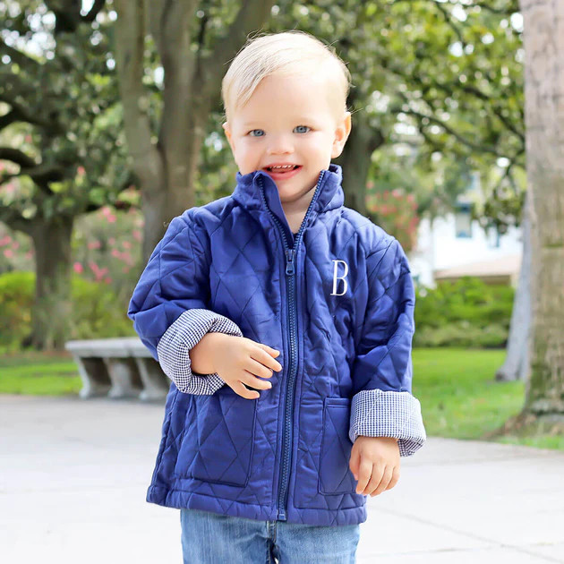 Navy Quilted Coat | Classic Whimsy