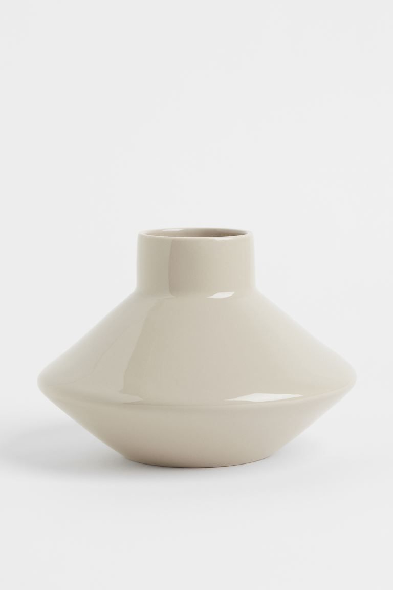 Stoneware vase - Greige - Home All | H&M GB | H&M (UK, MY, IN, SG, PH, TW, HK)