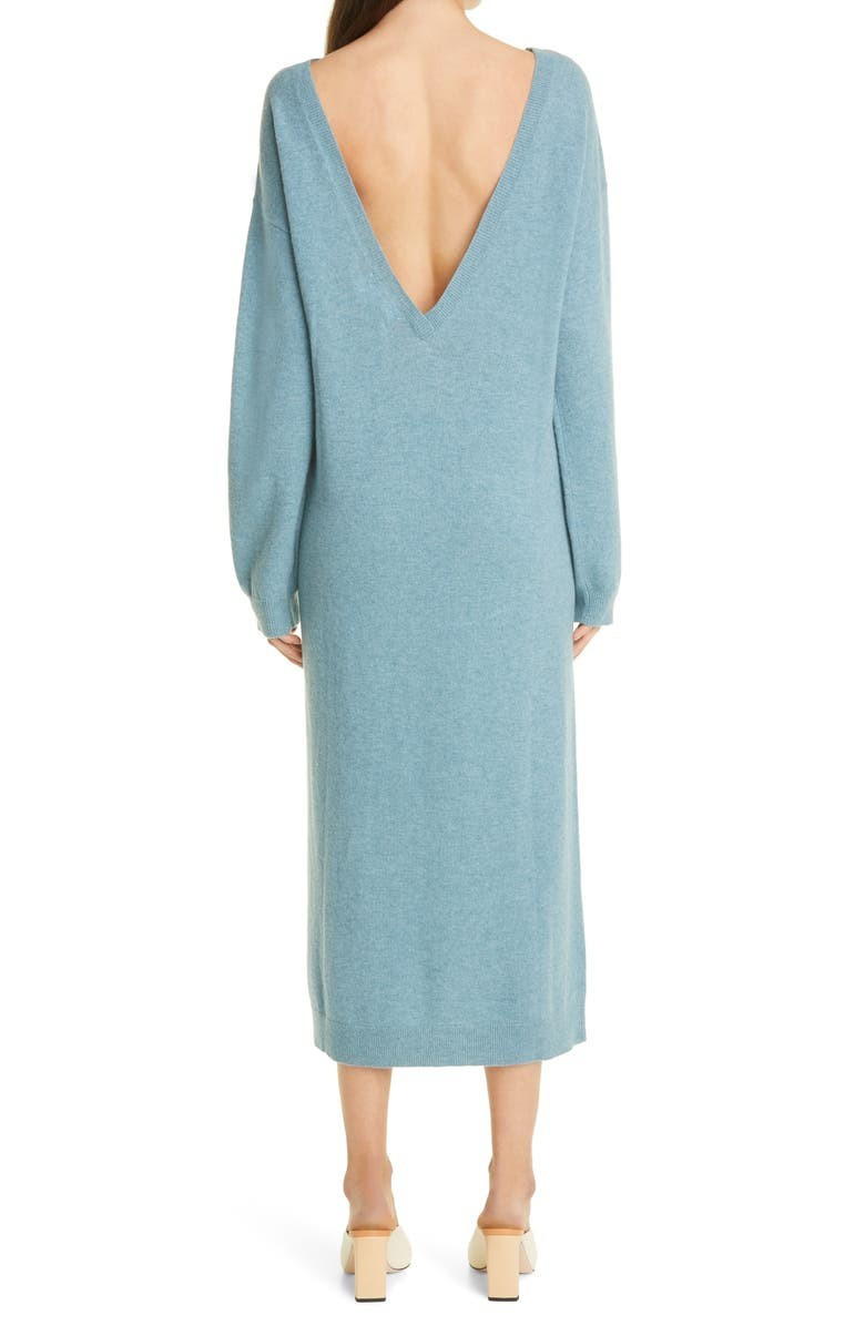REMAIN Birger Christensen Valcyrie V-Back Long Sleeve Wool Sweater Dress | Nordstrom | Nordstrom