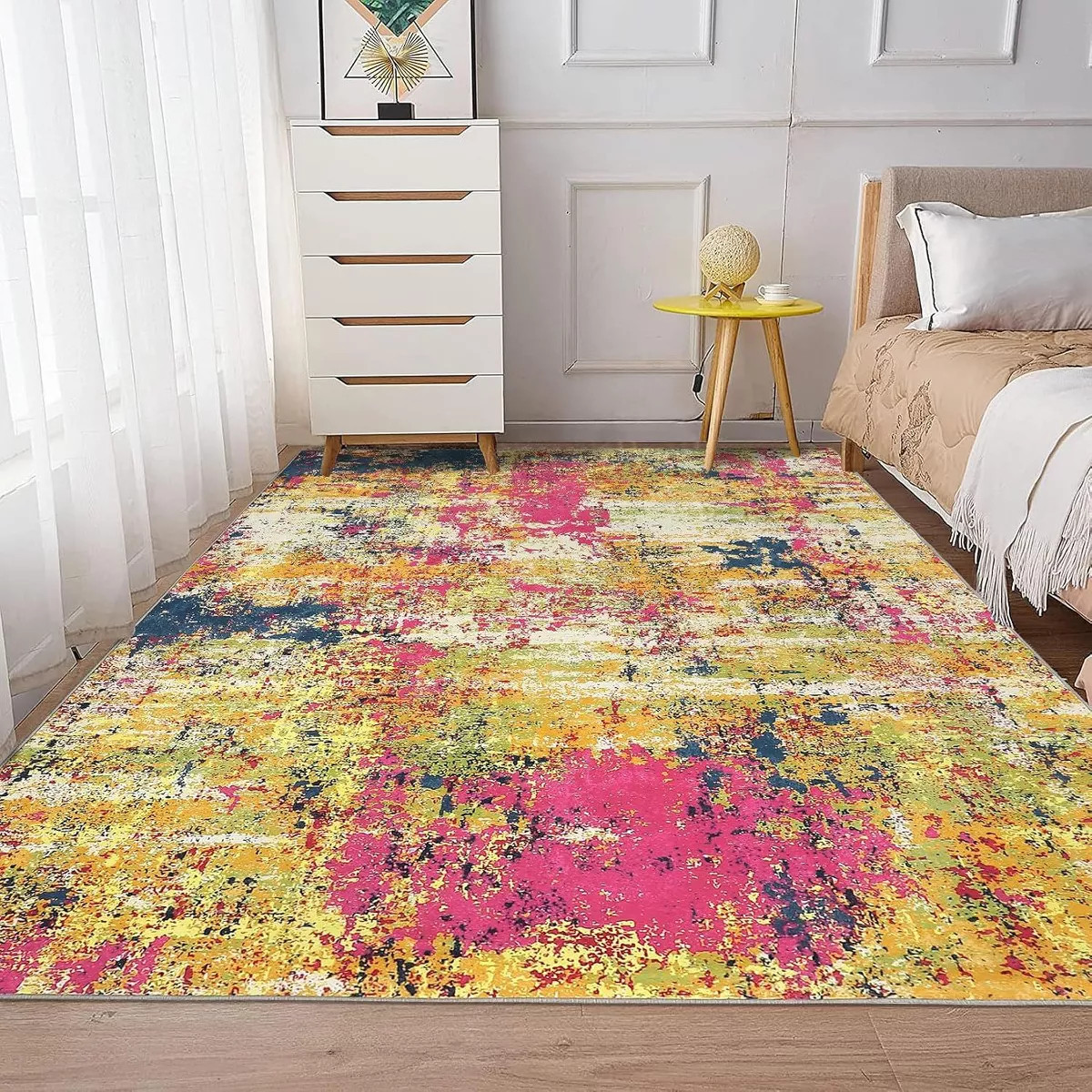 Modern Abstract Rug,  Area Rug, Washable Rug Soft Colorful Rug Modern Living Room Rug Non Slip Lo... | Target