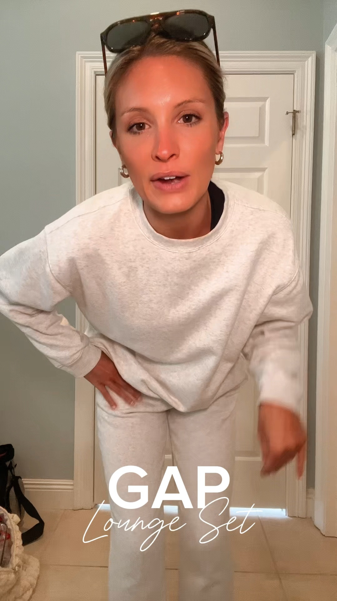 Wearing a xs in bottoms and sized up to a medium in top. Everything runs TTS but size up in sweatshirt for oversized look! 

#LTKFindsUnder100 #LTKVideo #LTKSummerSales