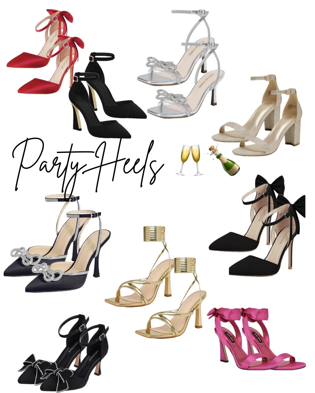 Party heels, but make it fun ✨👠
From classic black to bold bows, shimmer, and a pop of color—these are the heels that instantly elevate any holiday party, girls’ night out, or special occasion look. Whether you love a timeless neutral or a statement shoe, there’s a pair here for every mood (and every dance floor moment 🥂).

party heels for women, holiday party shoes, girls night out heels, bow heels, sparkly heels, statement heels, dressy heels for events, women’s evening shoes, special occasion heels

#PartyHeels #GirlsNightOutStyle
#HolidayPartyLooks #StatementShoes
#HeelsCollection #DressyShoes
#WomensFashionFinds #EveningStyle
#FashionInspo #ShoesOfInstagram
#StyleOver40 #ElevatedStyle

#LTKHoliday #LTKOver40