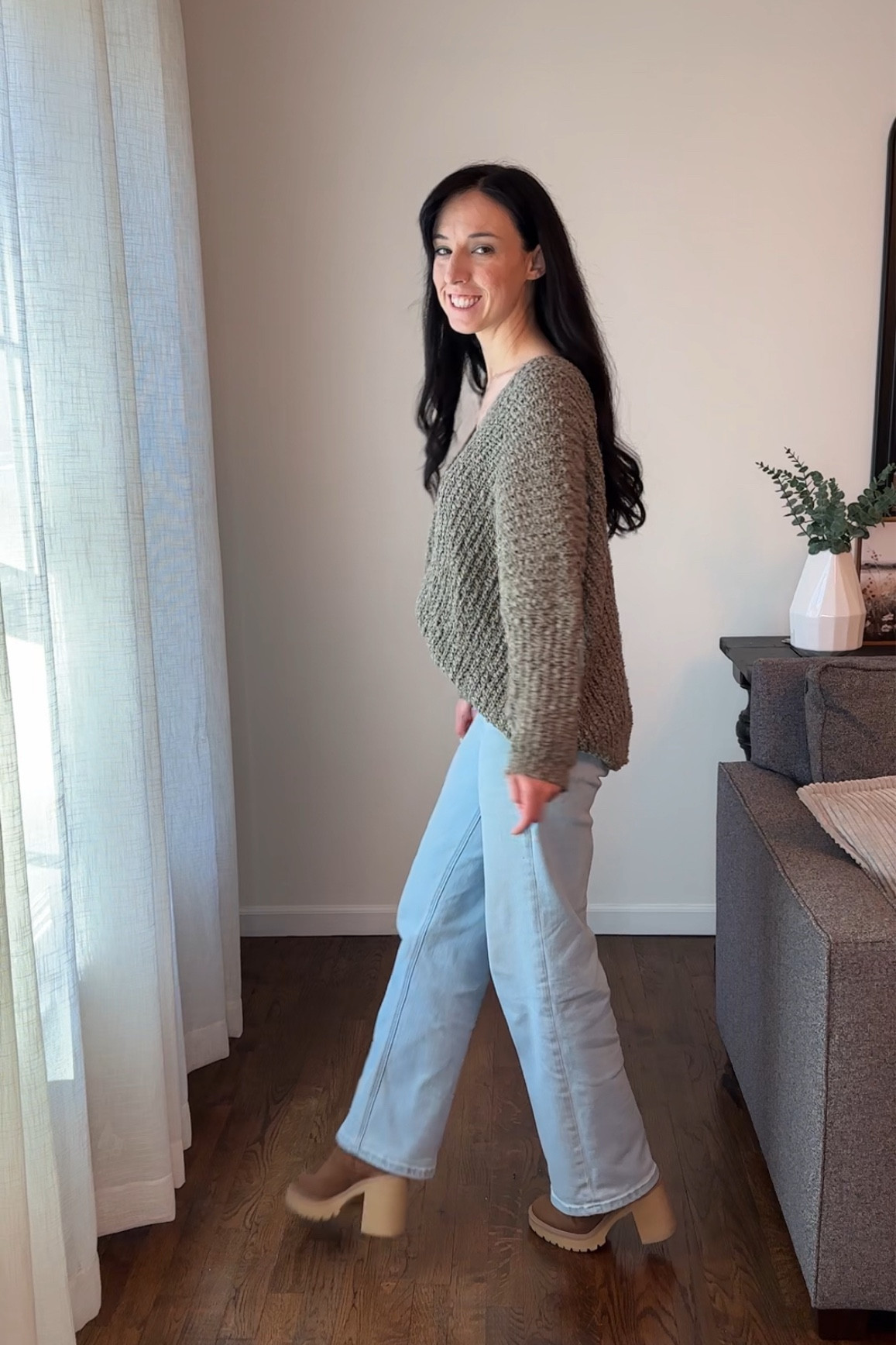 Green sweater size XS
Jeans size 24
Boots side 6.5


Fall outfit, thanksgiving outfit, causal outfit, winter outfit, weekend outfit, work outfit, minimalist outfit, millennial outfit 

#LTKFindsUnder100 #LTKStyleTip #LTKSeasonal