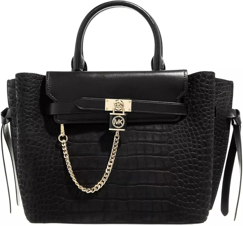 Michael Kors Hamilton Legacy Large Belted Satchel Black One Size | Amazon (US)