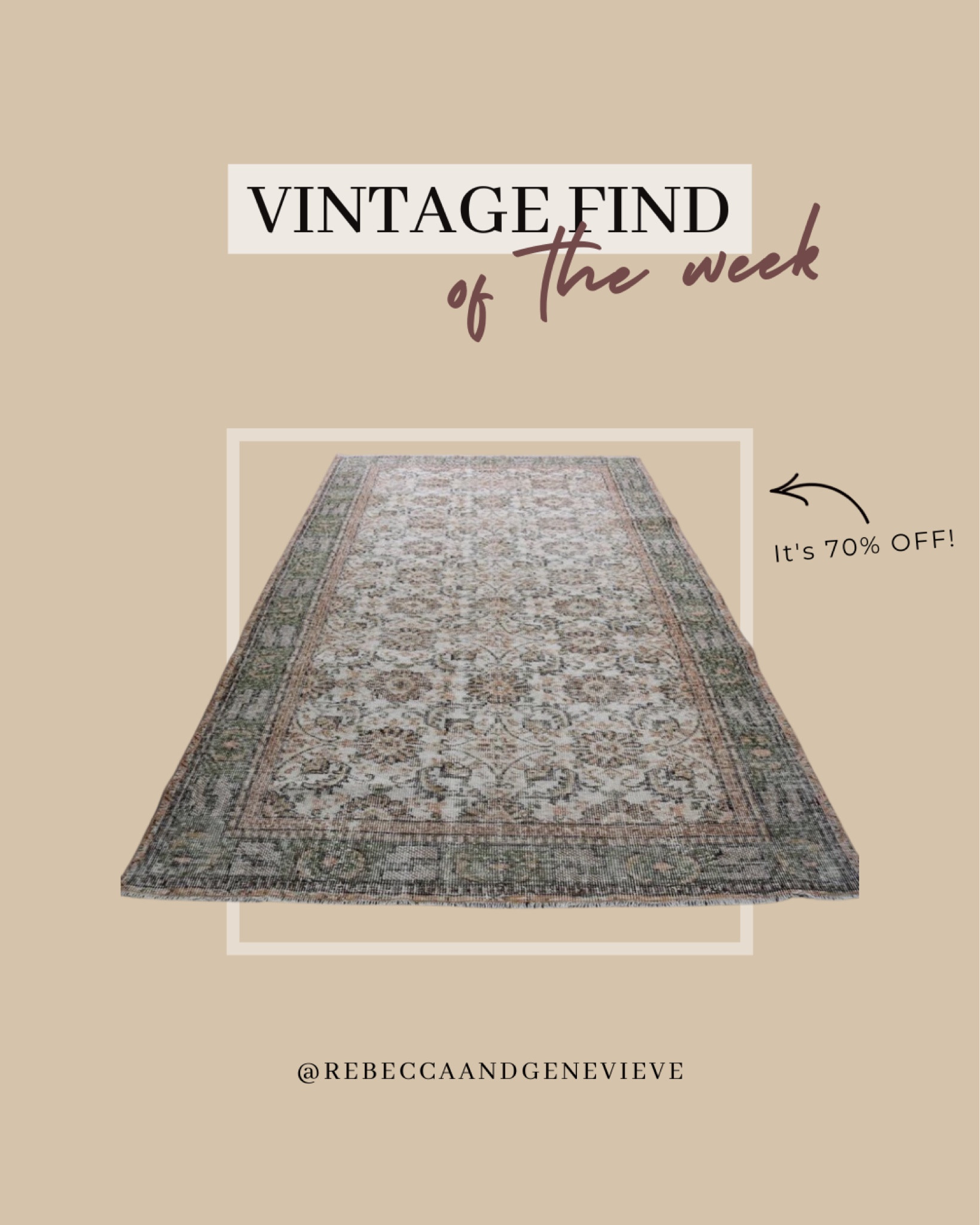 Beautiful 70s Turkish Rug is 70% OFF! (Size: 6.1x9.8 ft)
-
Large Rug. Vintage Rug. Anatolian Rug. Rugs For Living Room. Beige Antique Rug. Large Turkish Rug. Area rug. Vintage rug. Vintage find. Home decor. Antique shopping. Etsy

#LTKhome #LTKFind #LTKsalealert