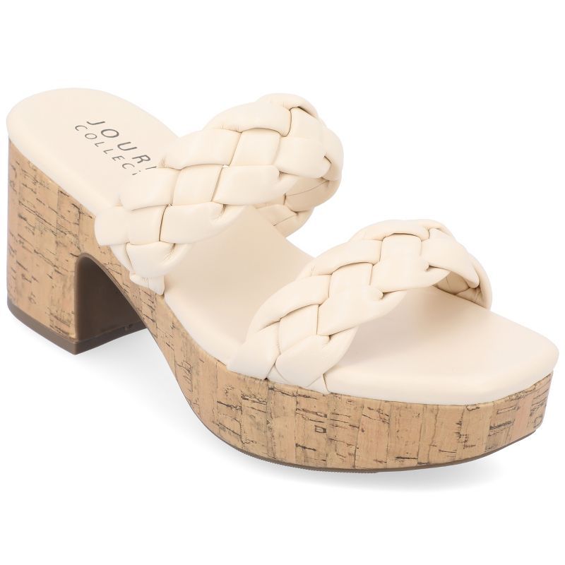 Journee Collection Womens Kyaa Tru Comfort Foam Braided Strap Platform Sandals | Target