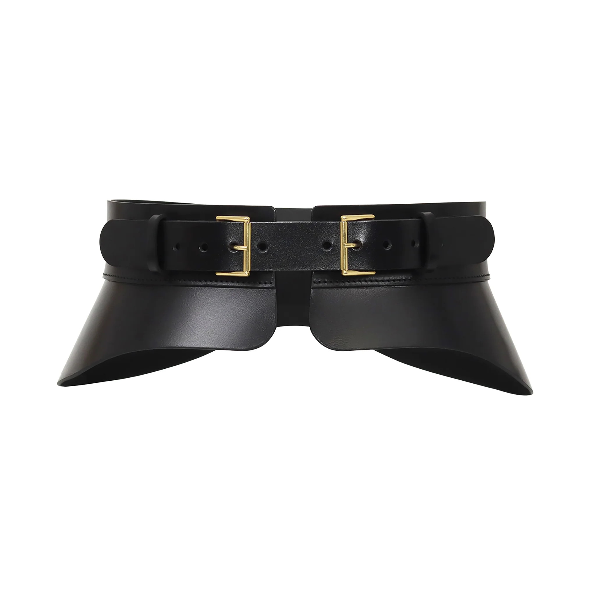 Black Crescent Peplum Belt | DOORS NYC