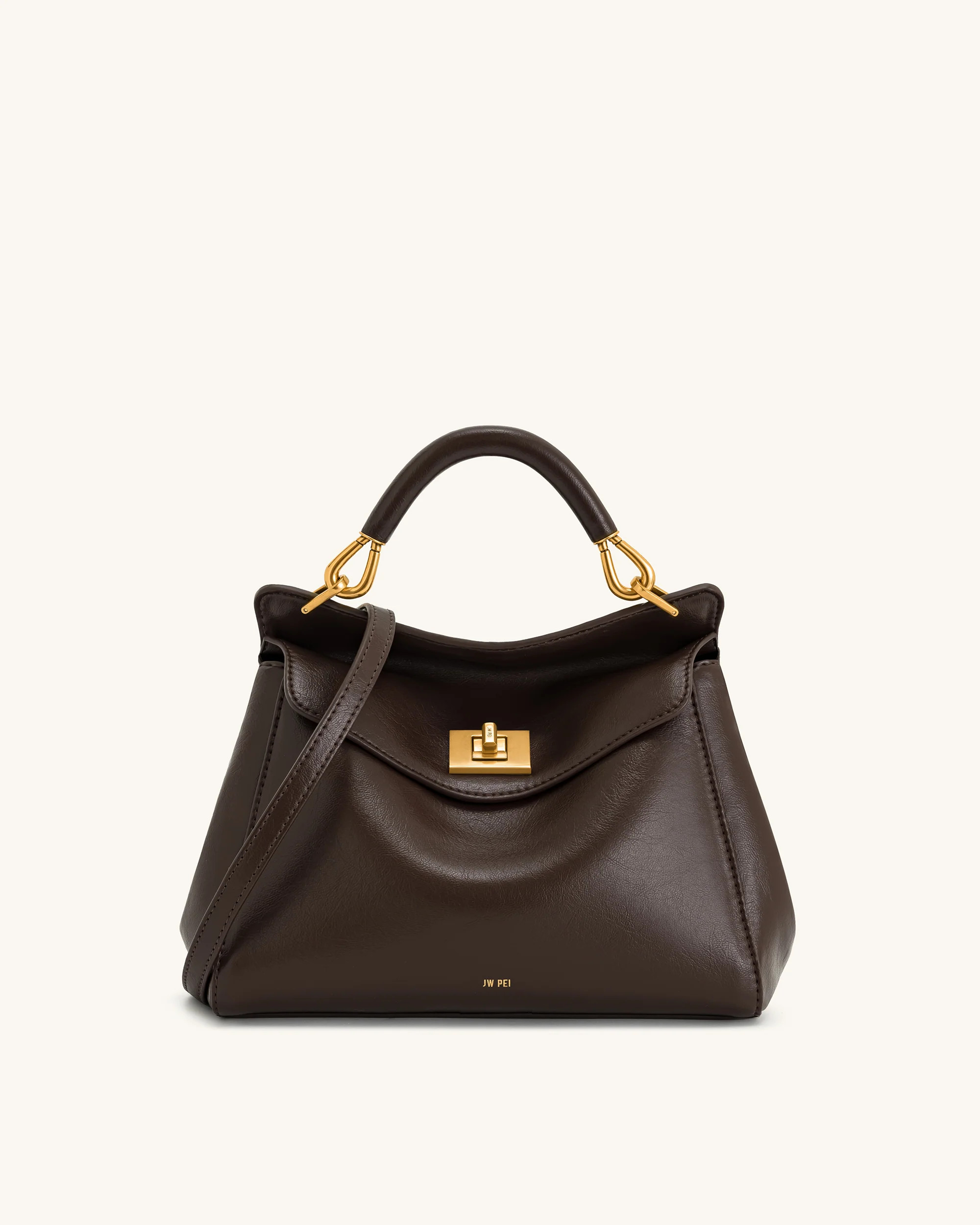 Lucia Classic Top Handbag - Dark Brown | JW PEI US