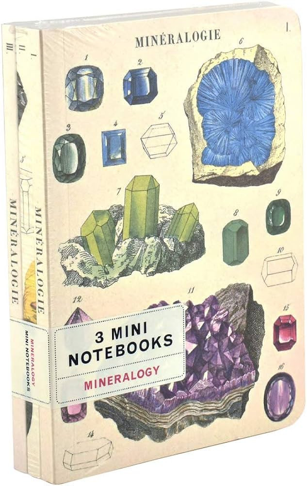 Cavallini Papers & Co., Inc. Mineralogy Mini Notebooks 4 x 5.5 | Amazon (US)
