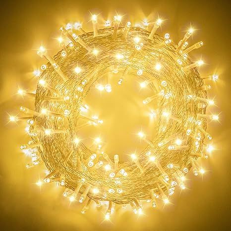XUNXMAS 109ft 300 LED String Lights Indoor Outdoor, Warm White Christmas Lights with 8 Lighting M... | Amazon (US)