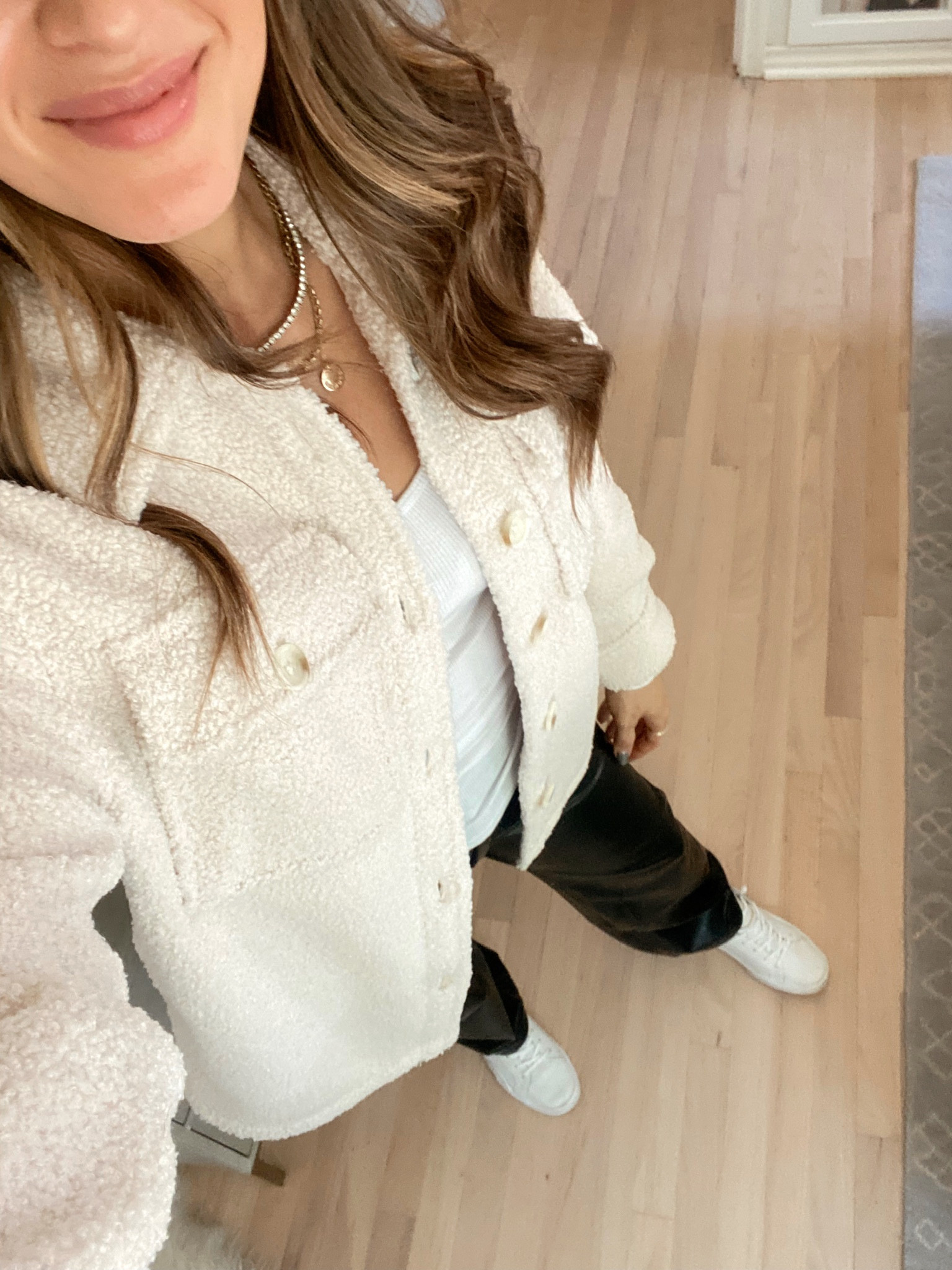 I'll be wearing this cozy + chic outfit on repeat. This sherpa jacket is so soft, comes in several colors (including a few plaid options) & has the best fit. Wearing a size S in everything. // fall outfit, fall fashion, fall trends, fall style, fall outfit inspo, AF, Abercrombie, Abercrombie outfit, fall outfit ideas, neutral outfits, fall outfits, neutral fall outfits

#LTKSale