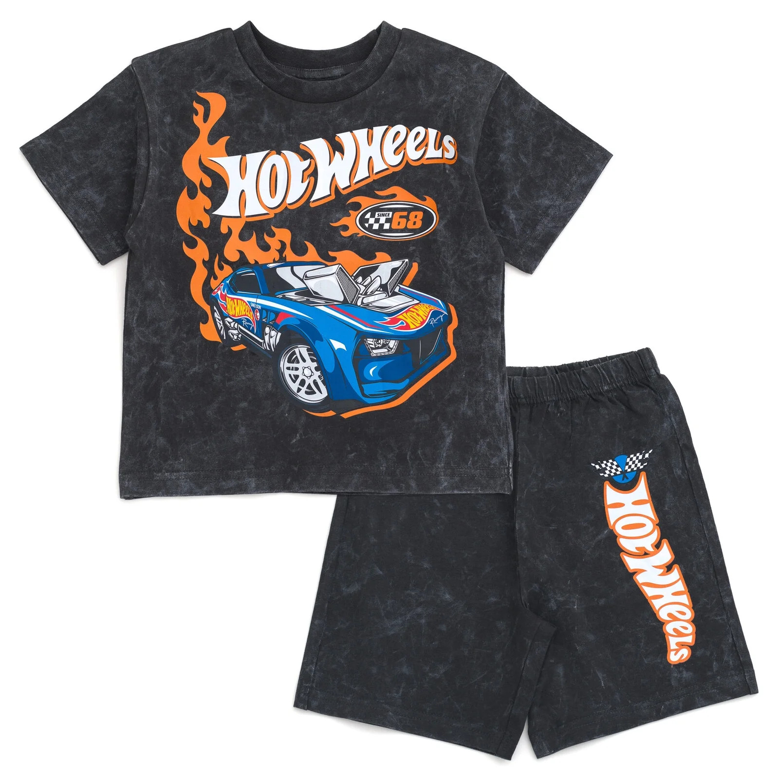 Hot Wheels T-Shirt and Shorts Outfit Set Toddler to Big Kid - Walmart.com | Walmart (US)