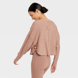 Women's Waffle Long Sleeve Top - JoyLab™ | Target