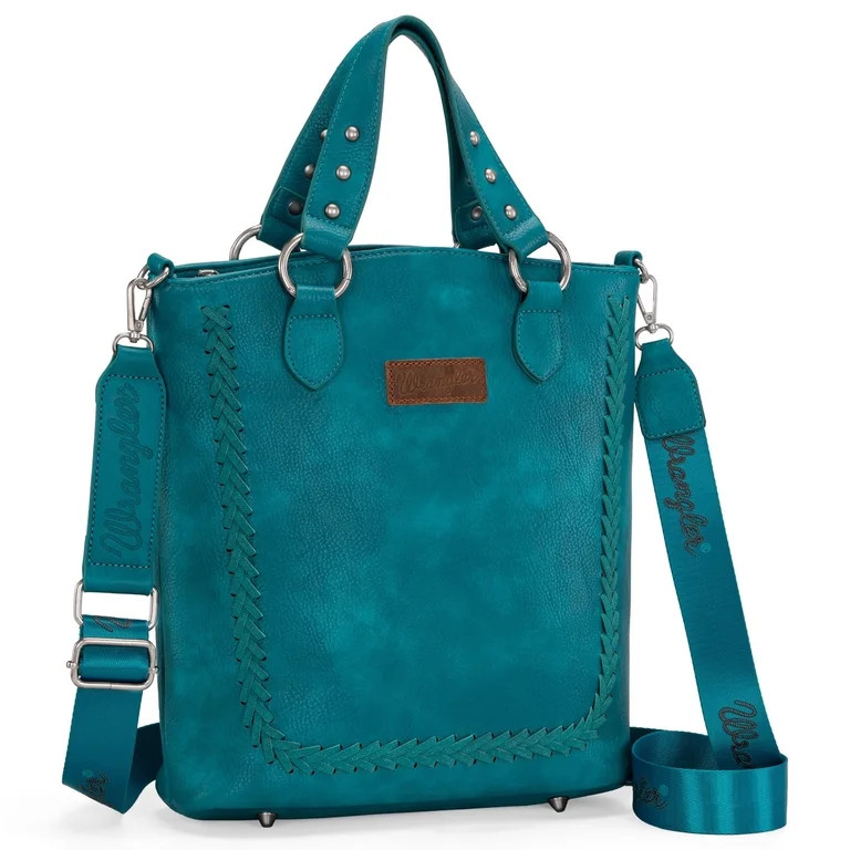 Reduced price Wrangler Woven Tote Bag for Women Top Handle Satchel Handbag, Brown $35.99 Was $44.... | Walmart (US)