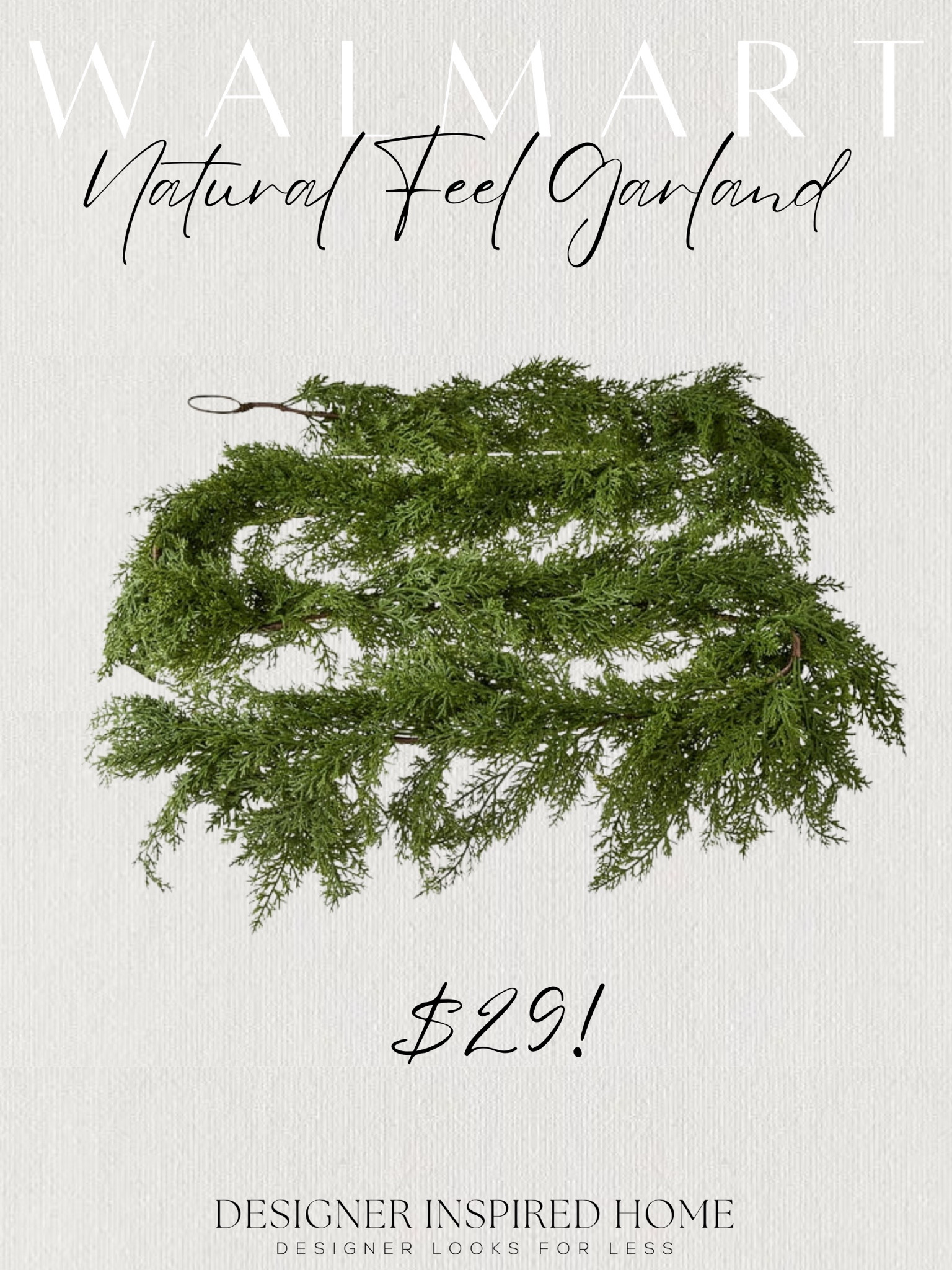New arrival natural feel Christmas garland! Rug, Home, Console, Home, Walmart Finds, Look for Less, Living Room, Bedroom, Dining, Kitchen, Modern, Restoration Hardware, Arhaus, Pottery Barn, Walmart, Style, Home Decor, Summer, Fall, New Arrivals, CB2, Anthropologie, Urban Outfitters, Inspo, Inspired, West Elm, Console, Coffee Table, Chair, Pendant, Light, Light fixture, Chandelier, Outdoor, Patio, Porch, Designer, Lookalike, Art, Rattan, Cane, Woven, Mirror, Luxury, Faux Plant, Tree, Frame, Nightstand, Throw, Shelving, Cabinet, End, Ottoman, Table, Moss, Bowl, Candle, Curtains, Drapes, Window, King, Queen, Dining Table, Barstools, Counter Stools, Charcuterie Board, Serving, Rustic, Bedding, Hosting, Vanity, Powder Bath, Lamp, Set, Bench, Ottoman, Faucet, Sofa, Sectional, Crate and Barrel, Neutral, Monochrome, Abstract, Print, Marble, Burl, Oak, Brass, Linen, Upholstered, Slipcover, Olive, Sale, Fluted, Velvet, Credenza, Sideboard, Buffet, Budget Friendly, Affordable, Texture, Vase, Boucle, Stool, Office, Canopy, Frame, Minimalist, MCM, Bedding, Duvet, Looks for Less



#LTKFindsUnder50 #LTKHome #LTKSeasonal
