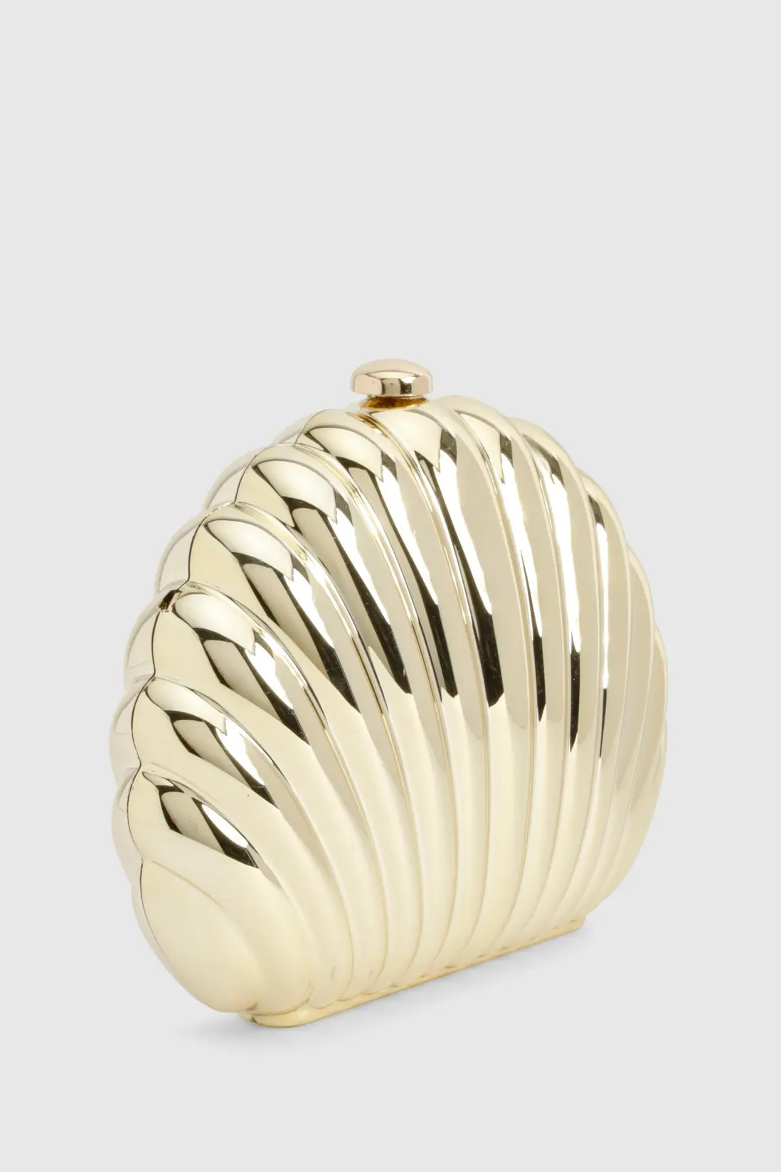 Gold Shell Acrylic Clutch Bag | Boohoo | Boohoo.com (UK & IE)