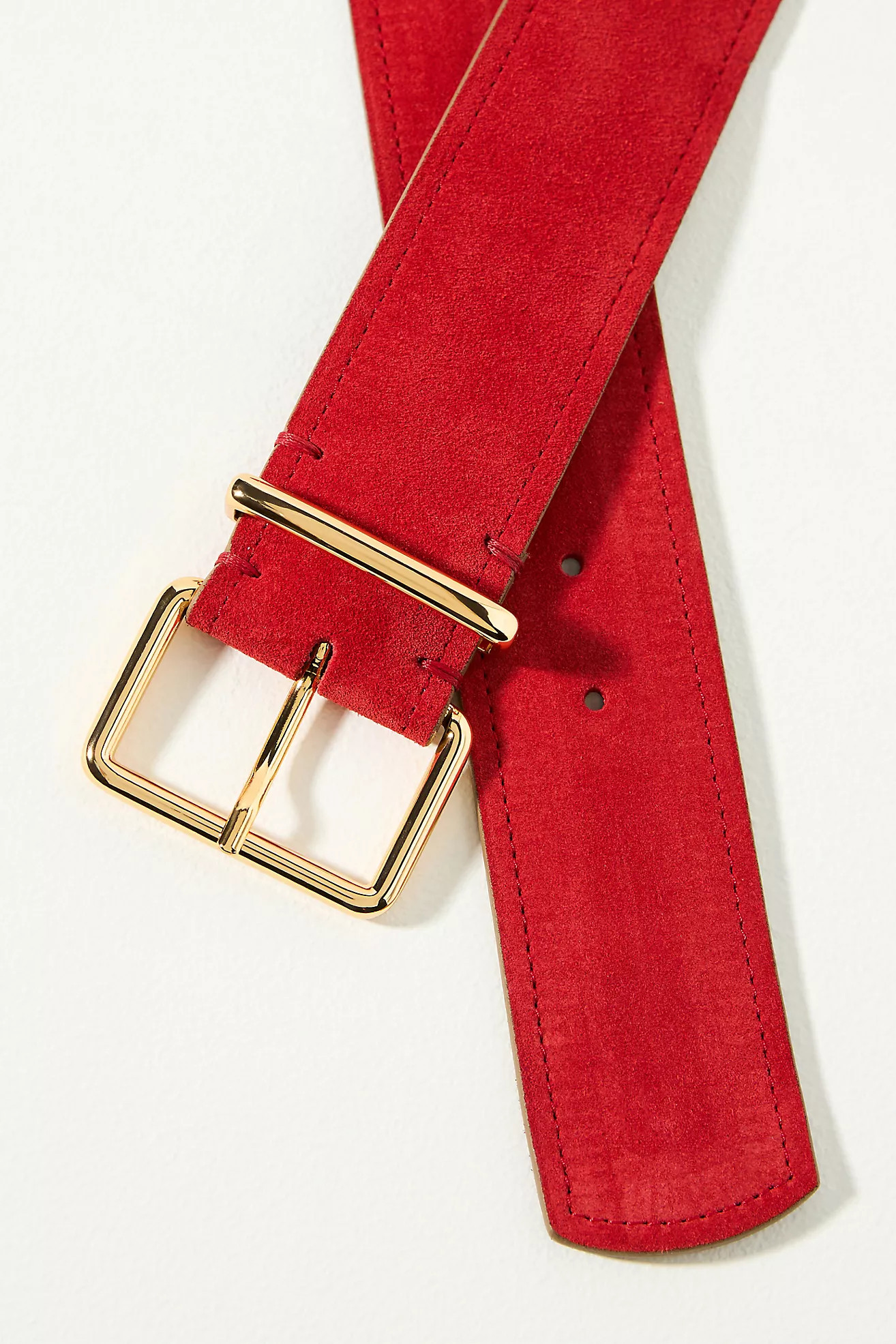 Square-Buckle Suede Belt | Anthropologie (US)