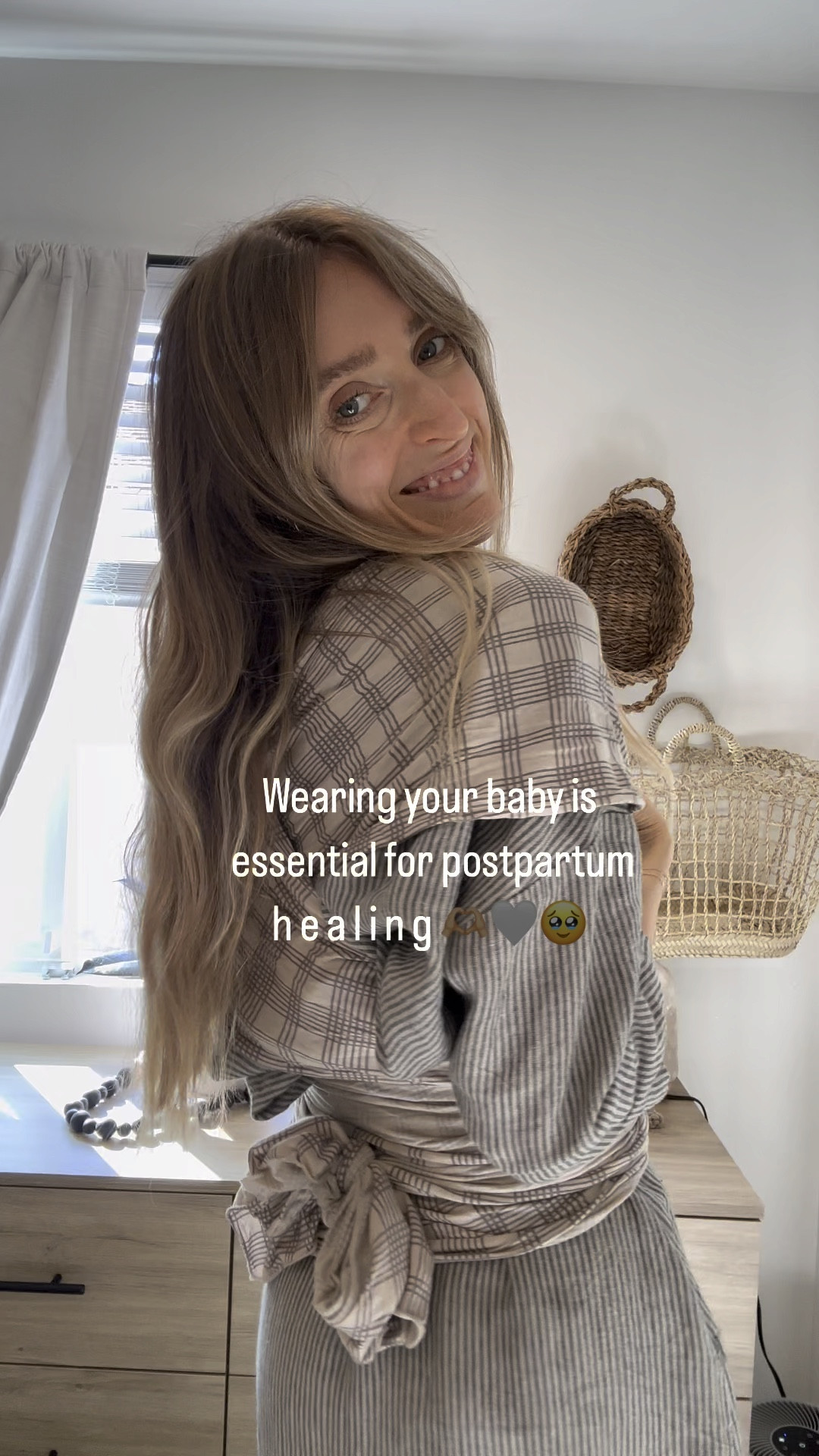 Wearing your baby is important of your healing 🤍✨🧺

My practice focuses on Healing, Nourishing and Cocooning mommas. This week I am sharing all about H E A L I N G and what that means for postpartum! 🤍✨

🤍A part of my H E A L I N G series: 

When our minds are filled with things that need to be done, our bodies are healing after birth AND our babies need to be held, we feel touched out. We feel overwhelmed. And that makes sense. More on this below ⬇️ 

Make sure to LIKE, SHARE and SAVE for the future to revisit this reel ✨

Did you know: Our babies hold a special power of healing. ✨ There are so many benefits to holding your baby for their needs and healing of course, but did you know how beneficial it is for you as a mother? 

✨ Increased oxytocin: that good good feeling🥹

✨ Connected with your own needs: when we give to our babies, we are more aware of the need for our own cups to be filled.

✨ Cozy energy: momma’s are often more willing to sit, lay down and rest with babies are snuggly on them. 

✨Understanding of your baby’s cues: the more we are near our babies, the more we notice what they are communicating 

🧺My Doula Basket Tip: try these ways to preparing yourself for postpartum so you can access this healing support 

1. Share with family, friends and partner about your needs to snuggle with your baby. 
2. ✨Allow✨(meaning release the guilt, shame and control) these ones to do the things around you so you can rest 
3. Hire a doula 🤍
4. Create a very minimal clean space to rest with your baby, you will want to be in that space if it’s cozy 
5. Be reasonable with your expectations of how much you can hold baby, one day at a time 
6. Try a @sollybaby wrap! I love a little hands free snuggling for mommas. 


🤍 What would you add? Comment below and ask any questions about these items, I’d love to share more about why I love them! 🤍 Use my coupon code for your own @sollybaby wrap MEGANLIMONDOULA10

This is how we heal

Your healing matters

You matter 🤍

Holding mommas, 
ML 🥹✨🤍🧺

#LTKVideo #LTKbaby #LTKbump