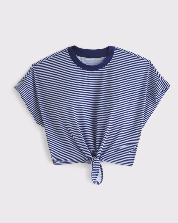 YPB Active Featherweight Tie-Front Tee | Abercrombie & Fitch (US)