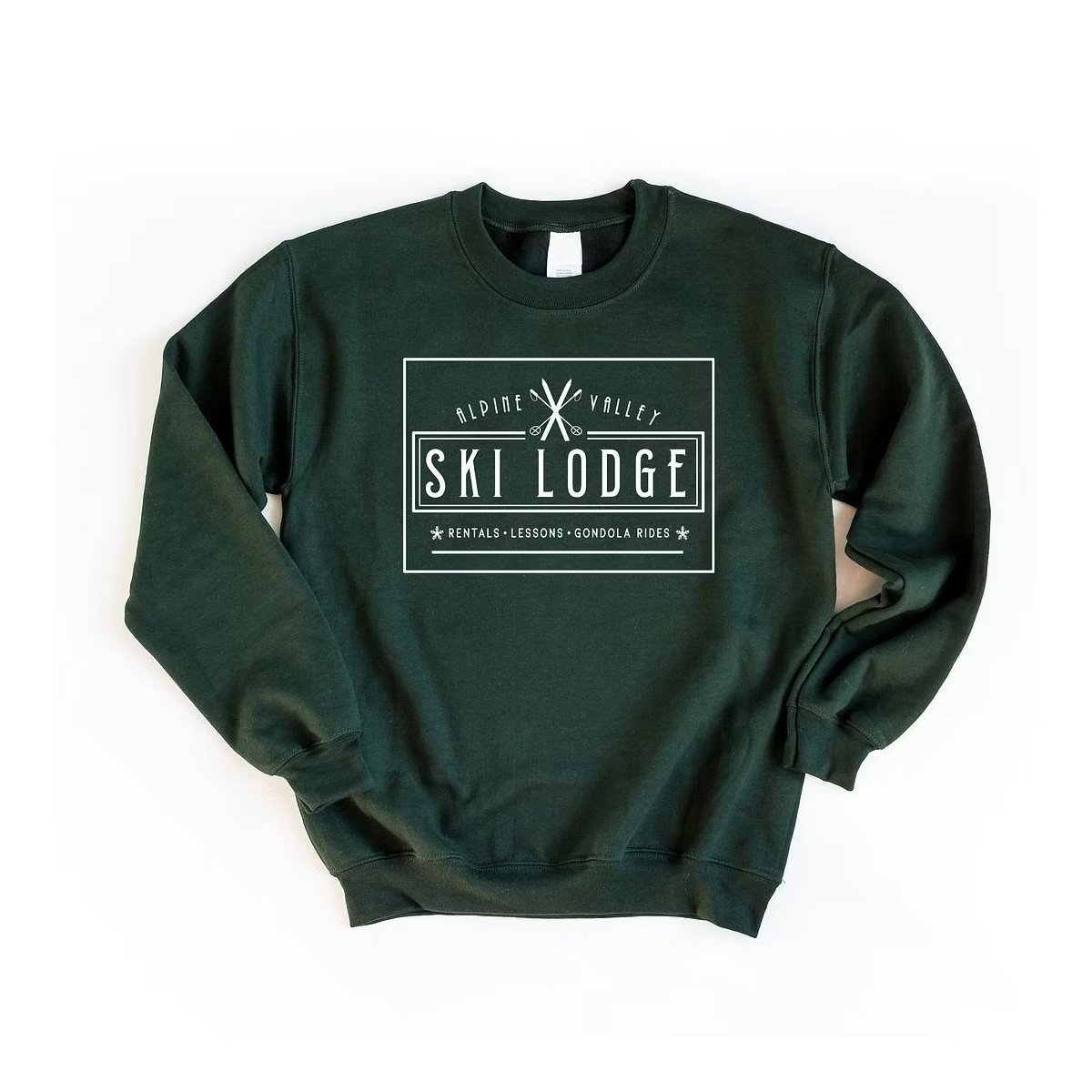 Simply Sage Market Women's Graphic Sweatshirt Alpine Valley Ski Lodge | Target