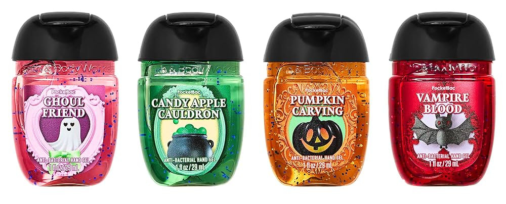 Bath and Body Halloween Hand Sanitizer - Set of 4 Mini Travel Size 1oz Pocket Sanitizers for Hall... | Amazon (US)
