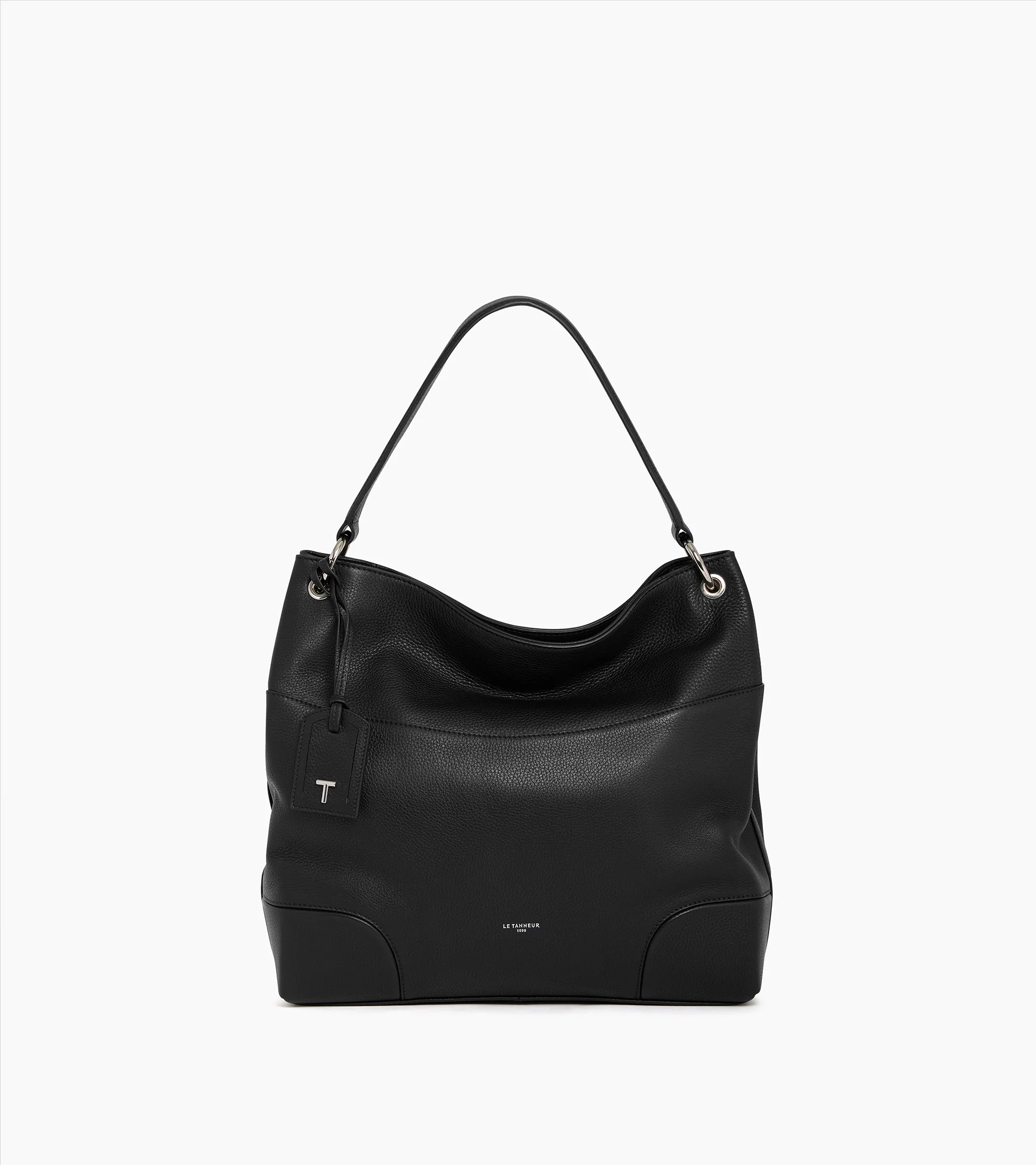Romy large hobo bag in grained leather | Le Tanneur