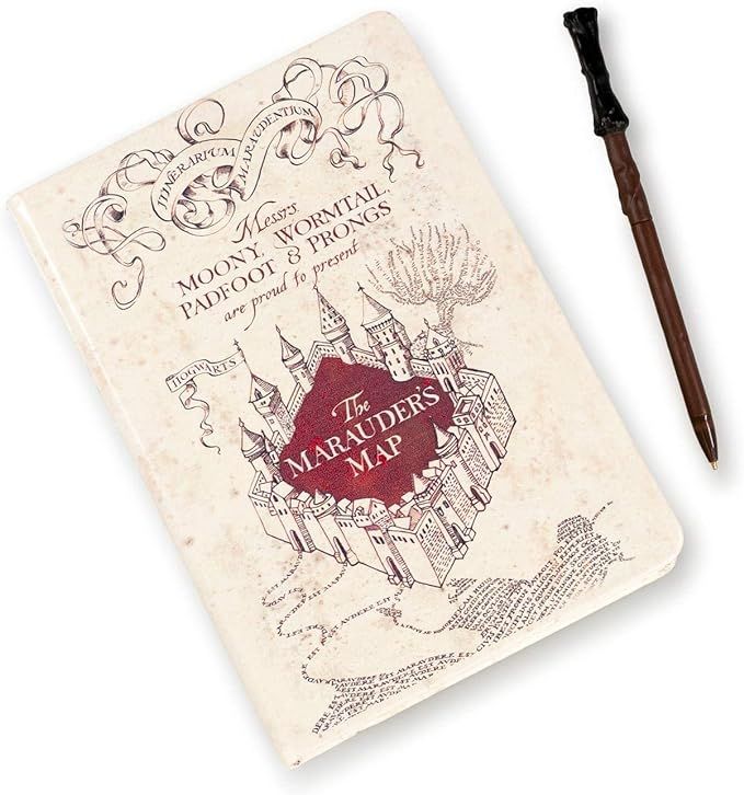 Harry Potter Marauder's Map Journal with Harry Wand Pen - 192 Blank Pages - 8.5" x 6" | Amazon (US)