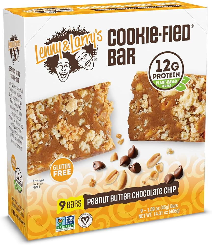 Lenny & Larry's Cookie-fied Protein Bar – Peanut Butter Chocolate Chip Vegan 9x45g – Healthy ... | Amazon (US)