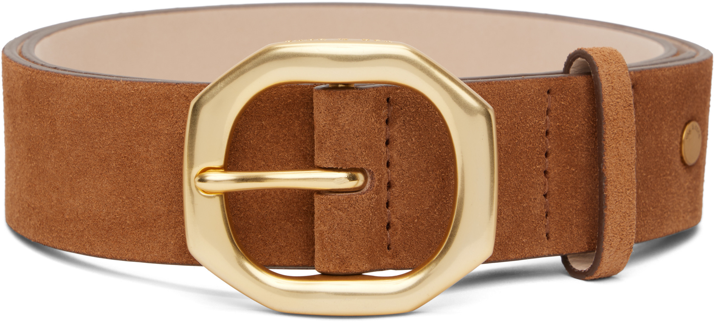 rag & bone Tan Audrey Suede Belt | SSENSE