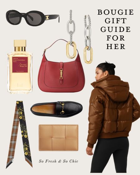 Bougie gift guide for her! I want everything thanks.
-
Luxury gifts for her - Gucci red leather bag – David Yurman drop earrings – expensive Maison Francis perfume – Celine sunglasses – bottega card case - Gucci Jordaan loafers – expensive gifts for her – ALO yoga leather jacket for her - women’s leather puffer jacket - Trending, Gifts – trending gift guide for her - Gucci Jackie bag 

#LTKGiftGuide #LTKitbag #LTKstyletip