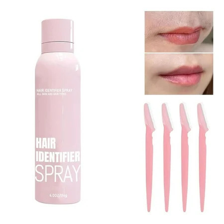 Tutuviw Hair Identifier Spray for Face Shaving Dermaplaning Skin Body Hair Identifying Spray Moisturizing and Skin Care Dermaplaner Spray Hair Remover Tool (1Pcs spray + 4Pcs razor) | Walmart (US)