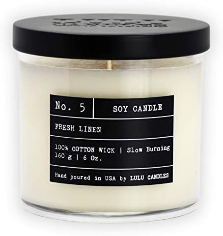 Lulu Candles | Fresh Linen | Proudly Made in The USA | Highly Scented & Long Lasting Soy Jar Cand... | Amazon (US)