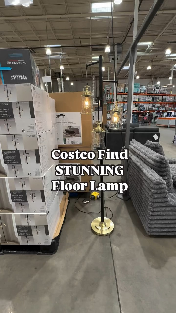 How beautiful is this floor lamp with 3 tiered lights by @stylecrafthc found it at @costco ?!?! Linked is a similar lamp. Waiting to be approved to link Amazon but they sell the same one linked!