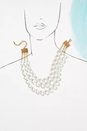 Triple Layer Crystal Necklace | Anthropologie (US)