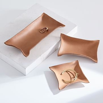 Made Solid Hand-Shaped Leather Tray | West Elm (US)
