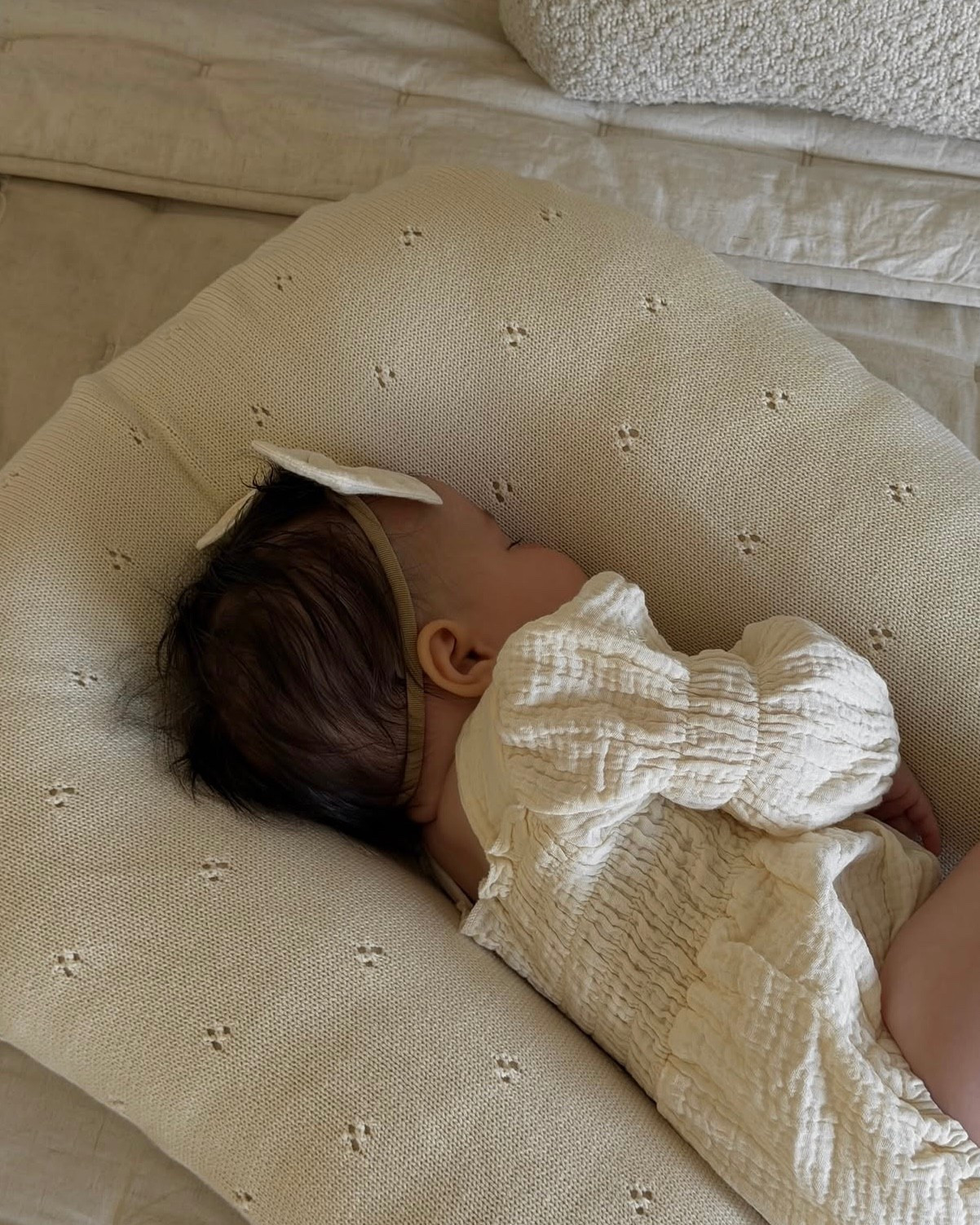 Loving this neutral baby girl outfit - comes with a matching bow headband 

#LTKmomlife #LTKootd #LTKBaby