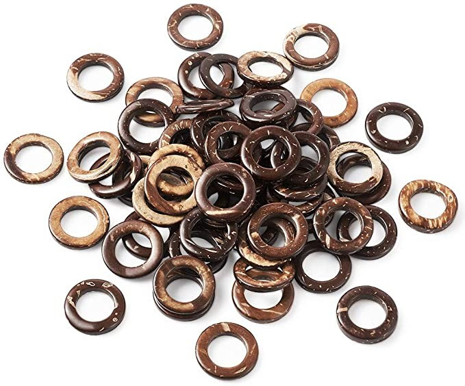 Kissitty 200Pcs Coconut Wood Linking Rings 20-23x2-5mm for DIY Jewelry Craft Making | Amazon (US)