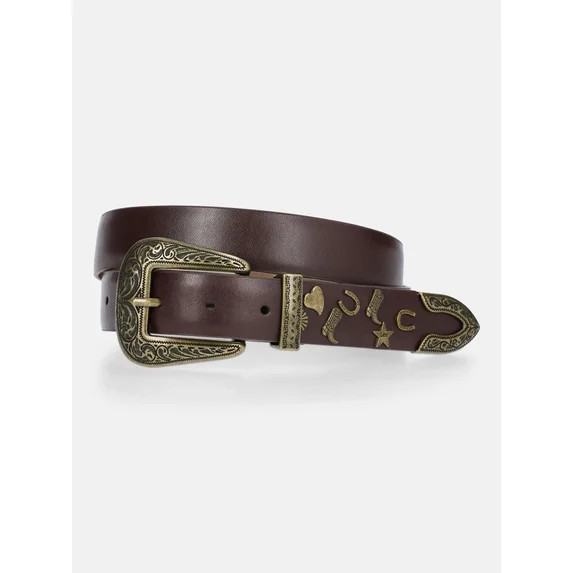 Kacey Lee Women's Leather Belt with Charms | Walmart (US)