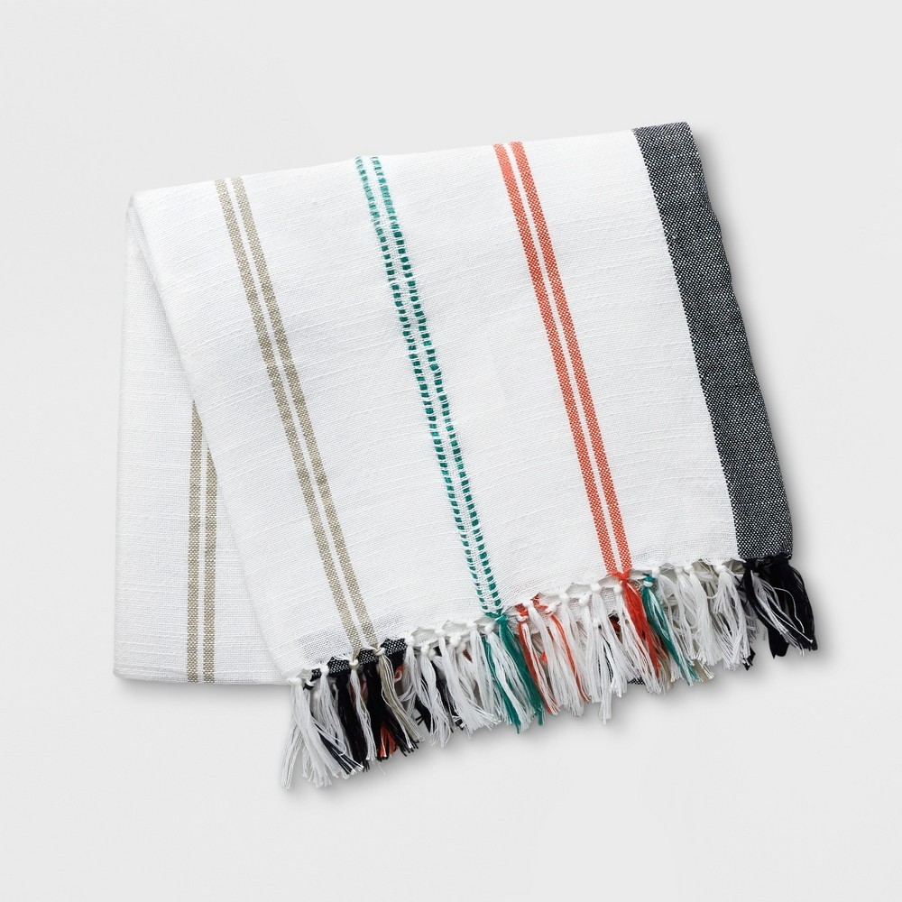 50"" x 60"" Multi-Stripe Outdoor Throw - Threshold | Target