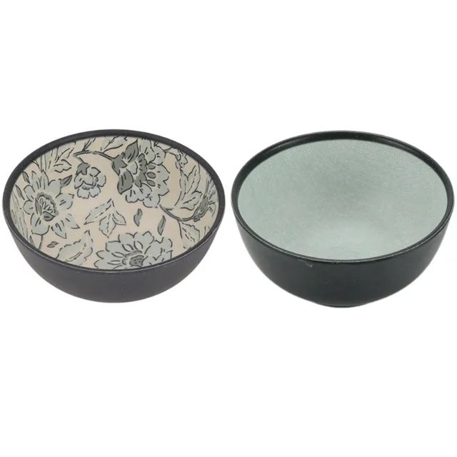 Better Homes & Gardens Bamboo Melamine 2 Pack Dip Bowl, Teal & Floral | Walmart (US)