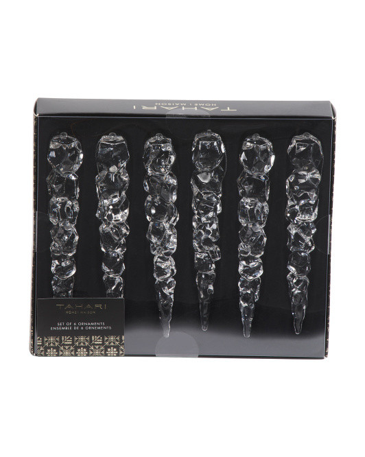6pk Acrylic Icicle Ornaments | TJ Maxx