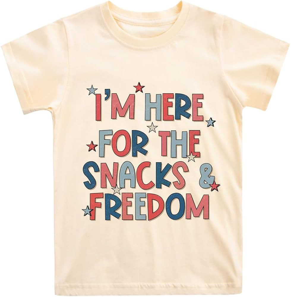 Boys 4th of July Shirt American Flag T-Shirts for Kids Toddler Patriotic Tee Tops Girls Independe... | Amazon (US)