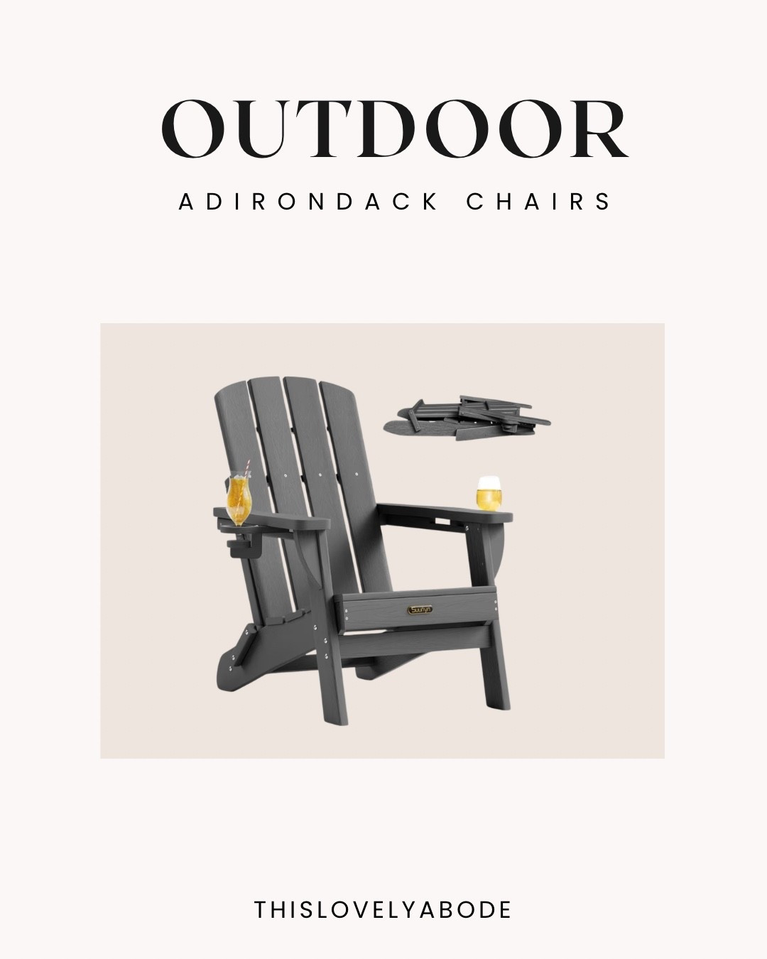 Foldable all weather resistant Adirondack chairs. 
#adirondackchairs #outdoorfurniture #amazon

#LTKHome